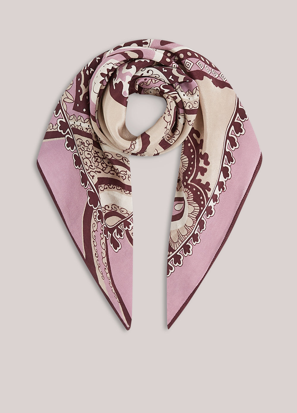 Écharpe en satin avec imprimé paisley