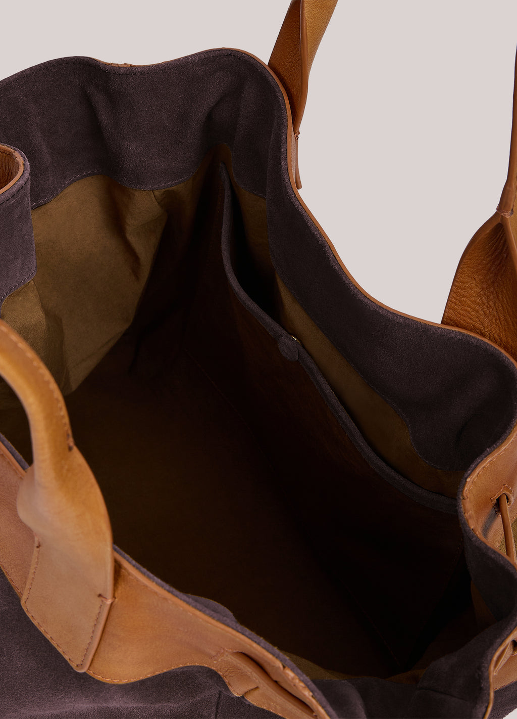 Suede handbag