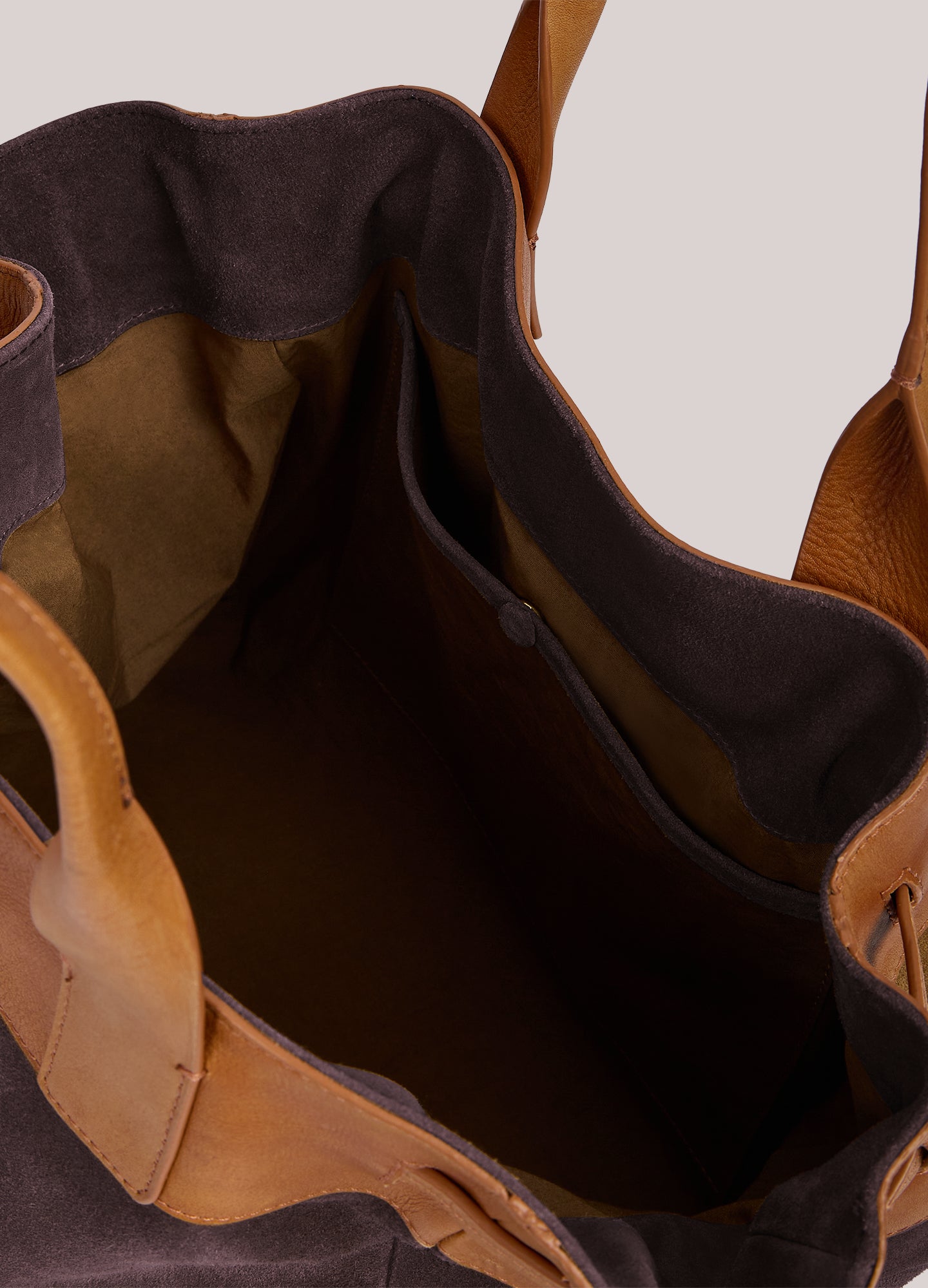 Suede handbag
