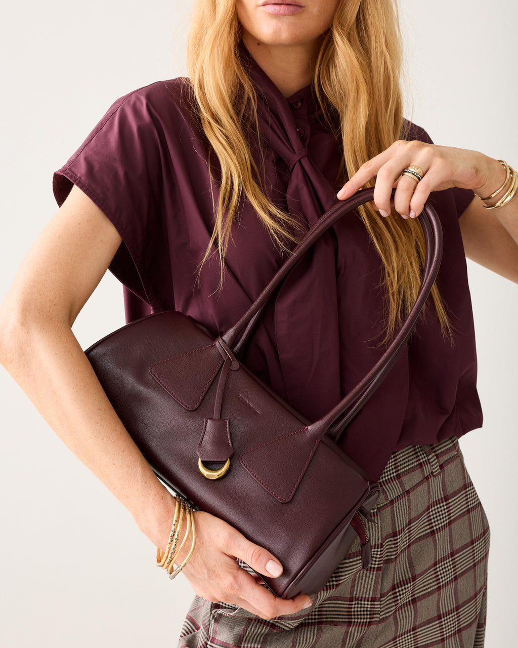 Sac de bowling en cuir rétro