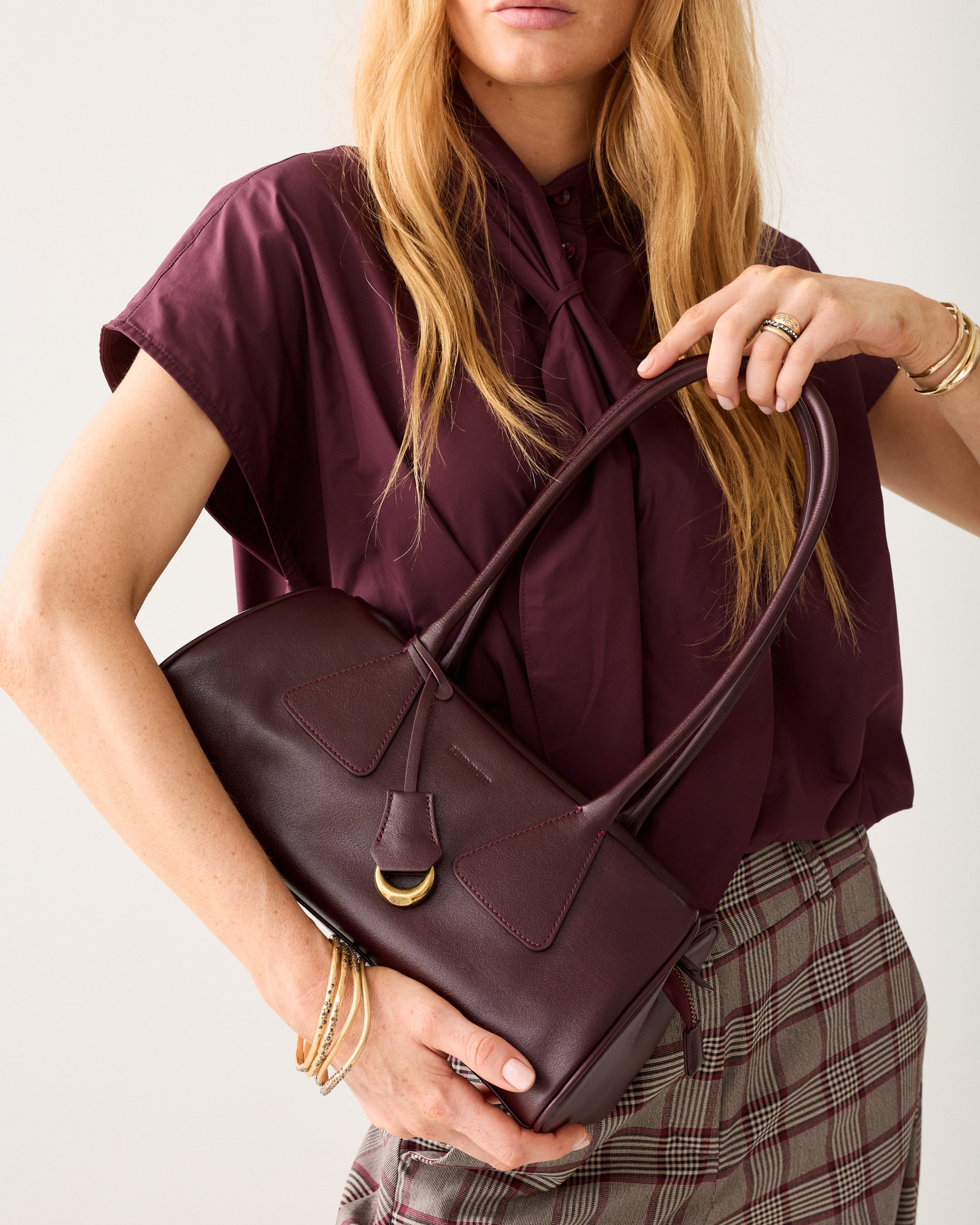 Sac de bowling en cuir rétro
