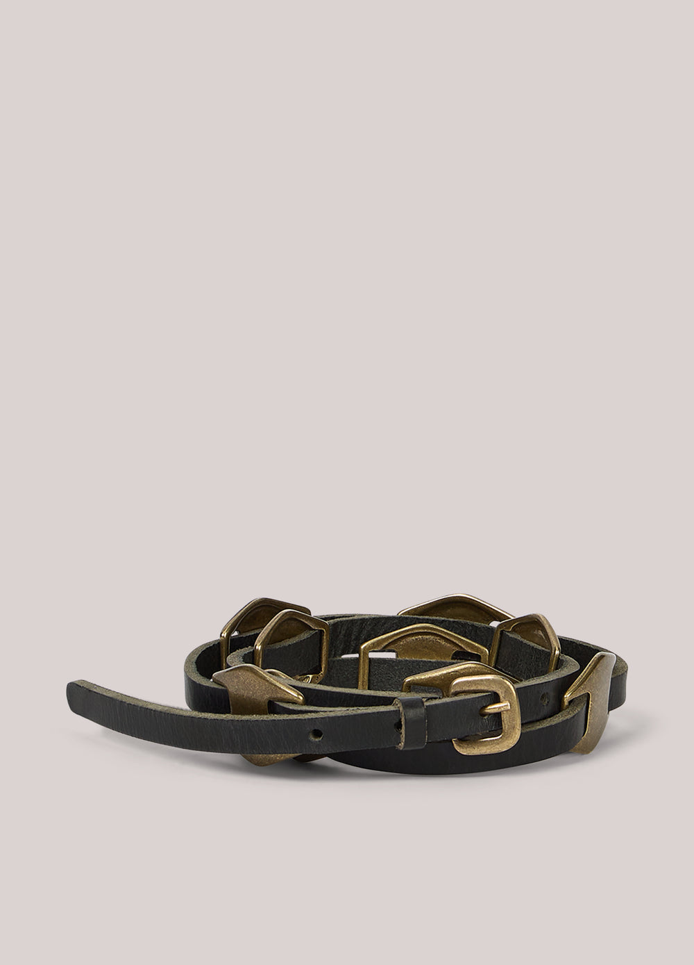 Ceinture étroite avec boucle ornementale