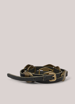 Ceinture étroite avec boucle ornementale