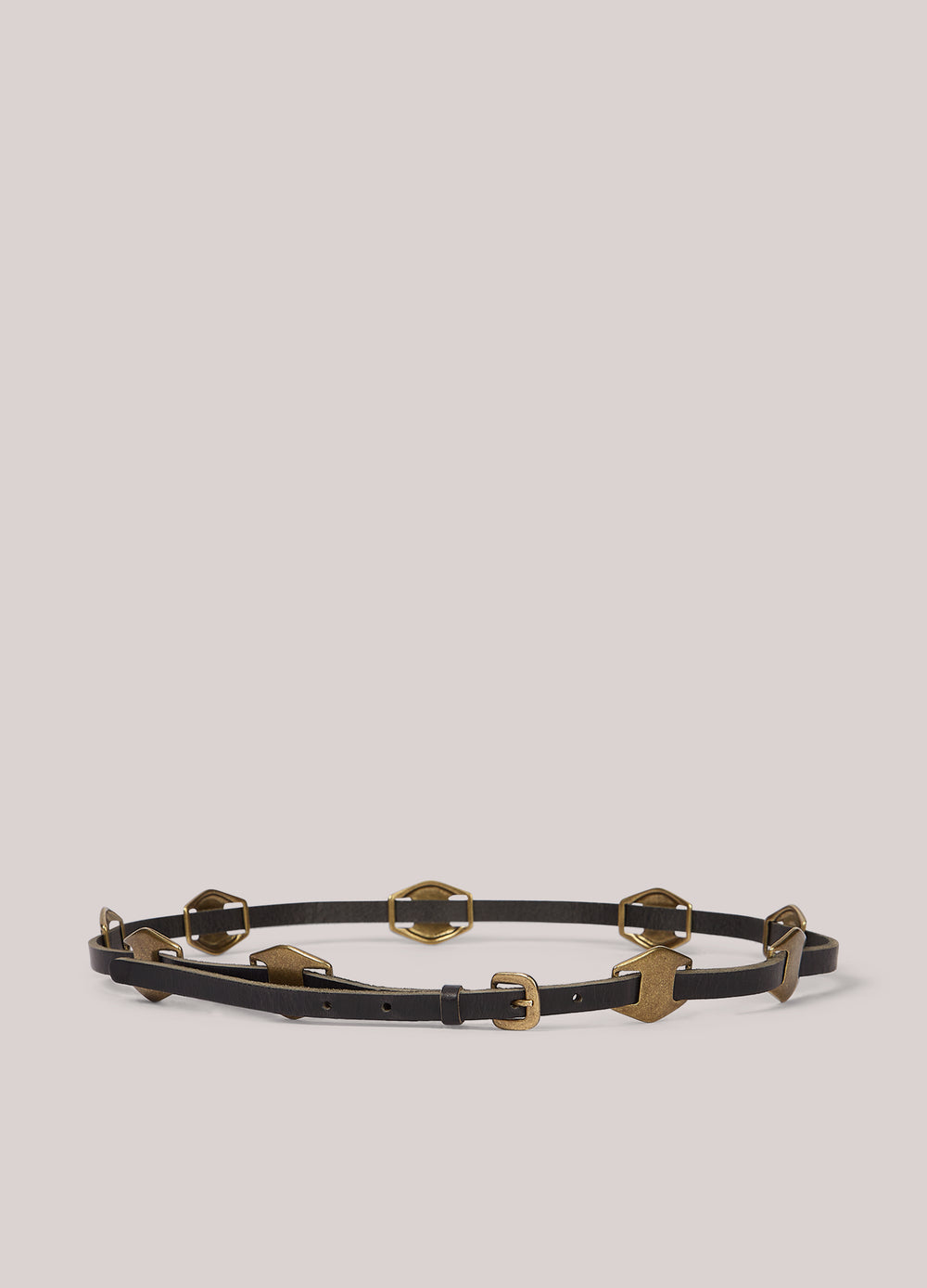 Ceinture étroite avec boucle ornementale