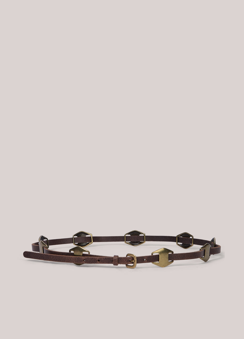 Ceinture étroite avec boucle ornementale