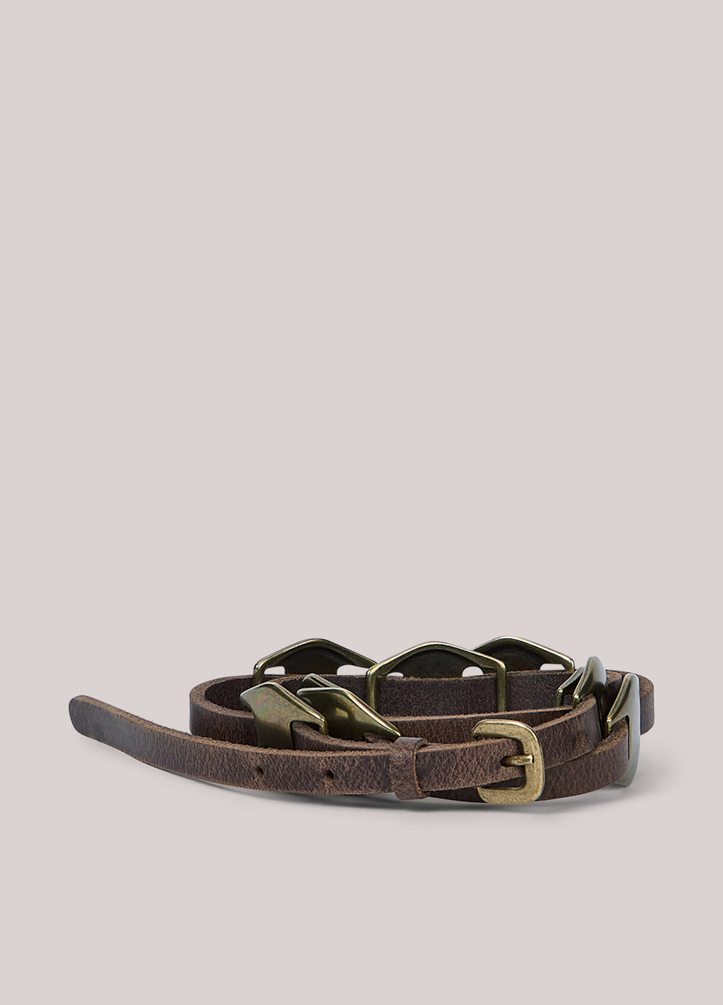 Ceinture étroite avec boucle ornementale