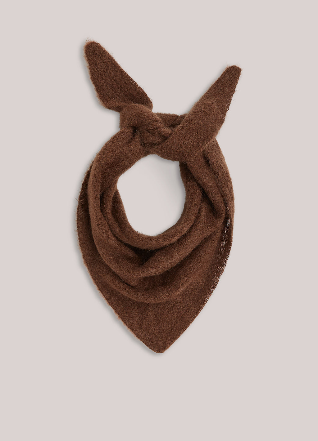 Triangular mohair scarf
