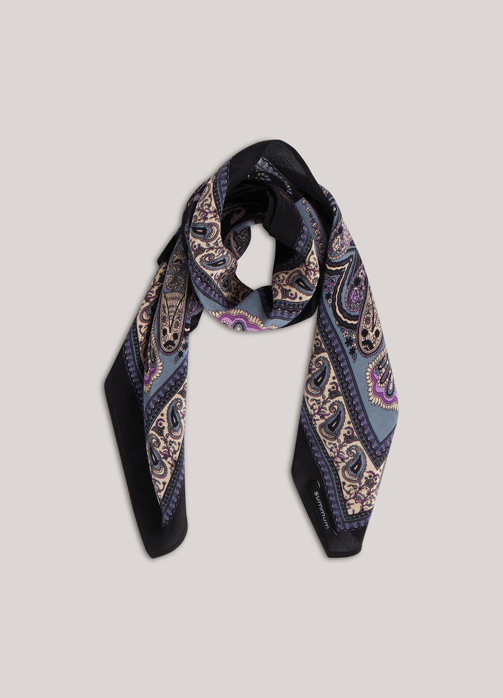 Square paisley-print scarf