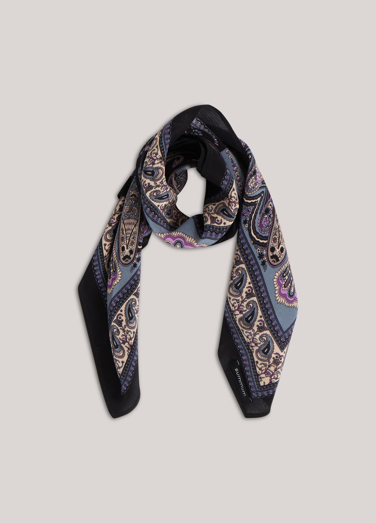 Square paisley-print scarf