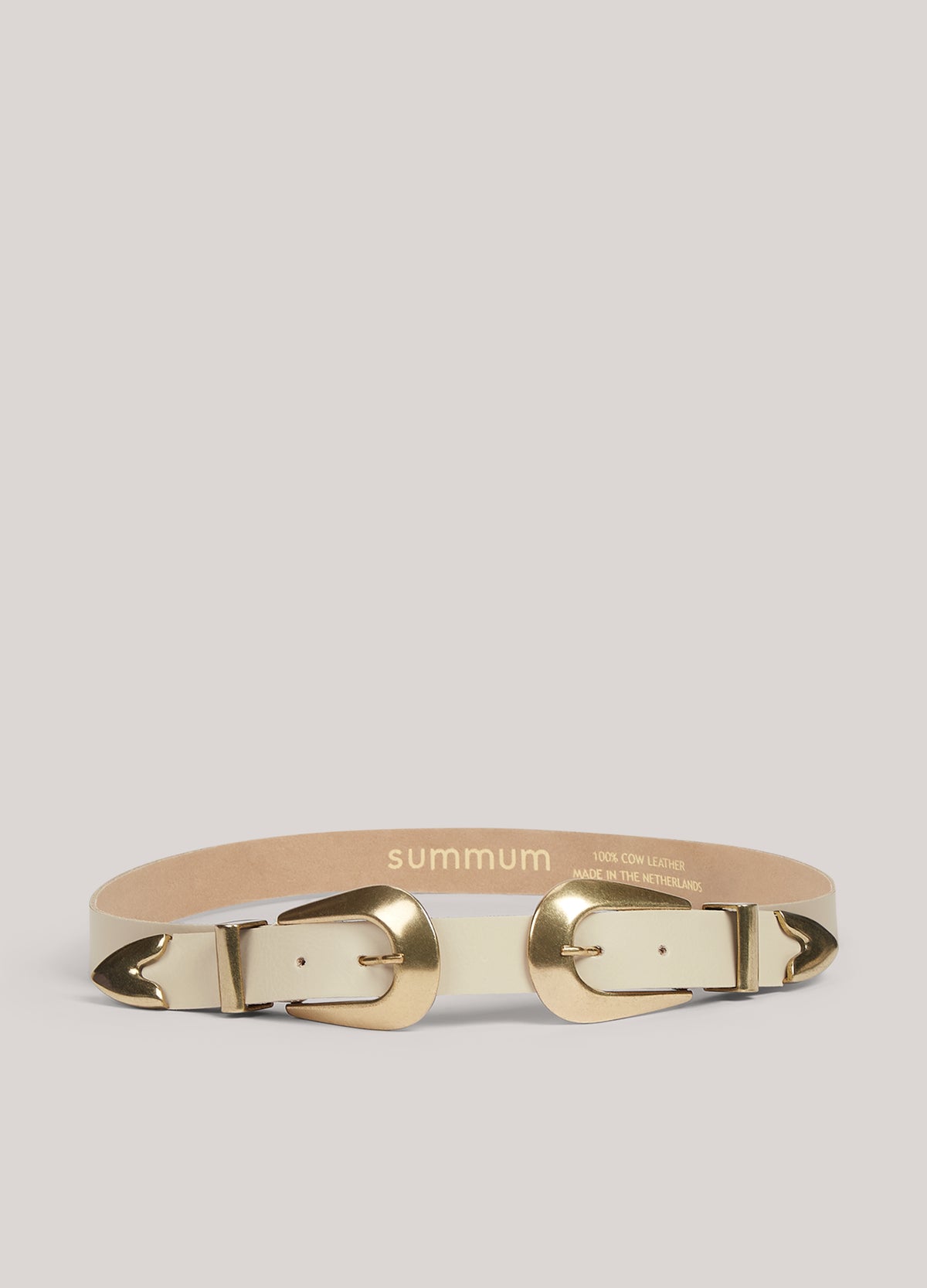 Leather belt with a heart