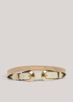 Leather belt with a heart