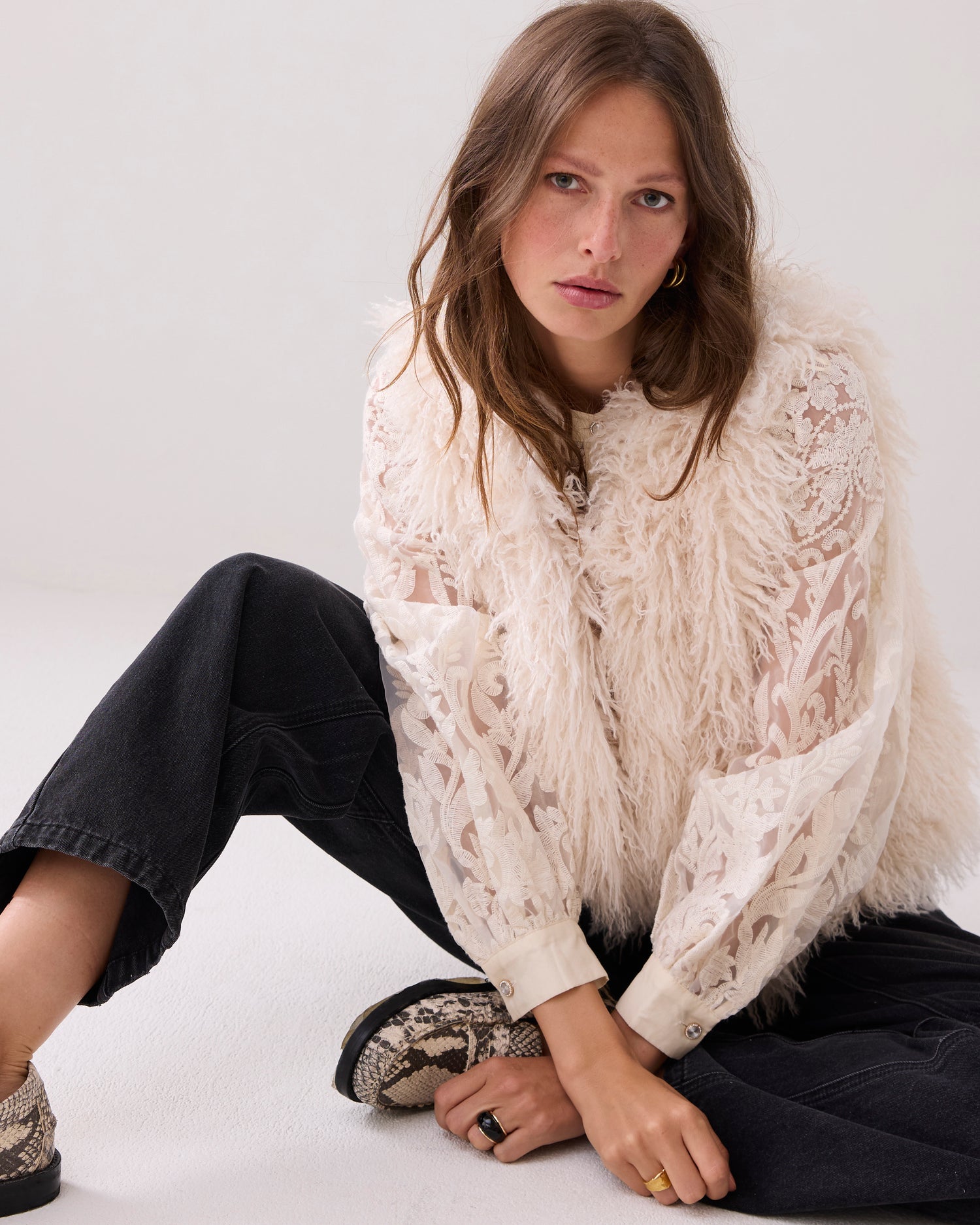Afghaanse faux fur gilet