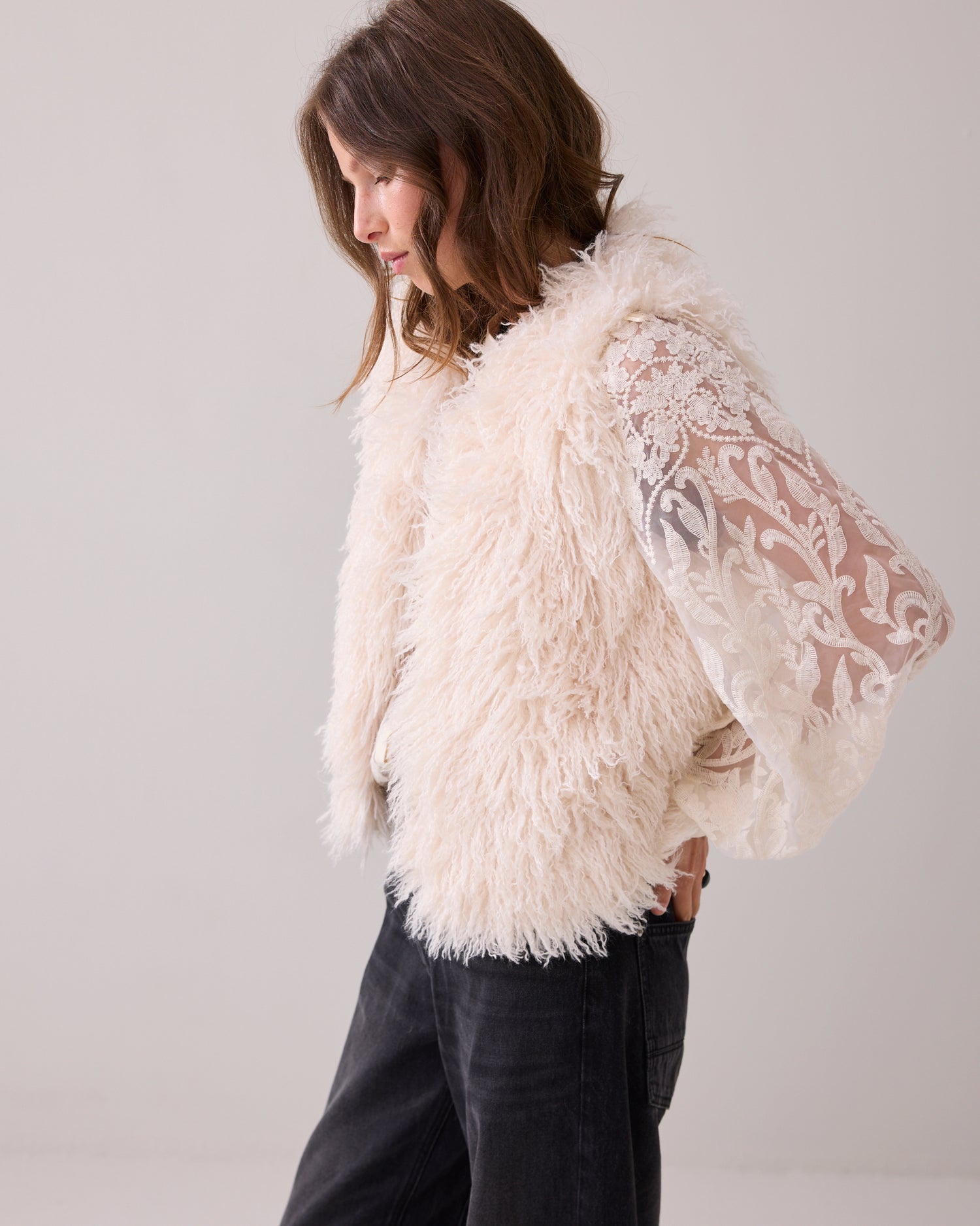 Afghaanse faux fur gilet