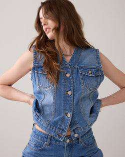 Vintage denim gilet