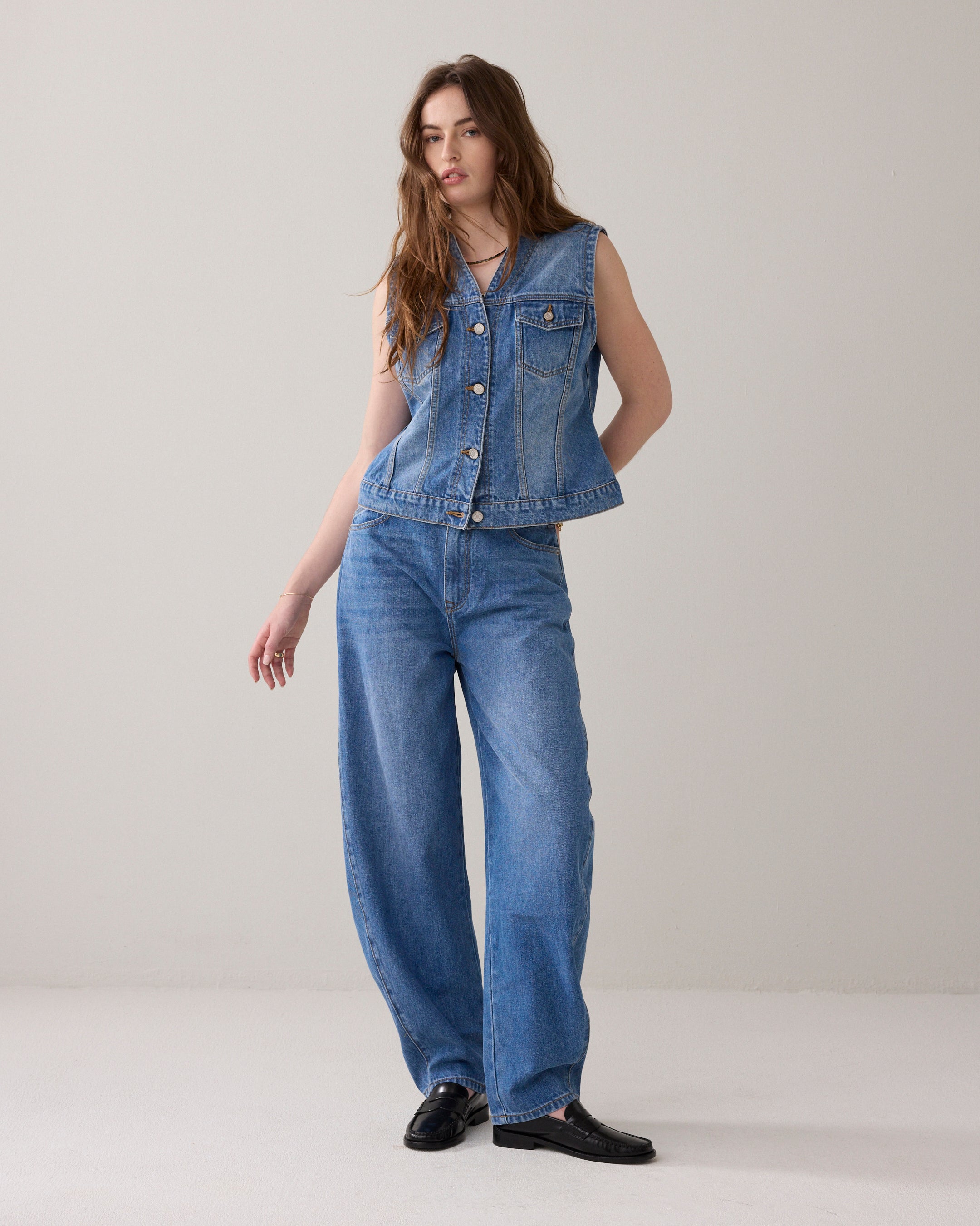 Vintage denim gilet