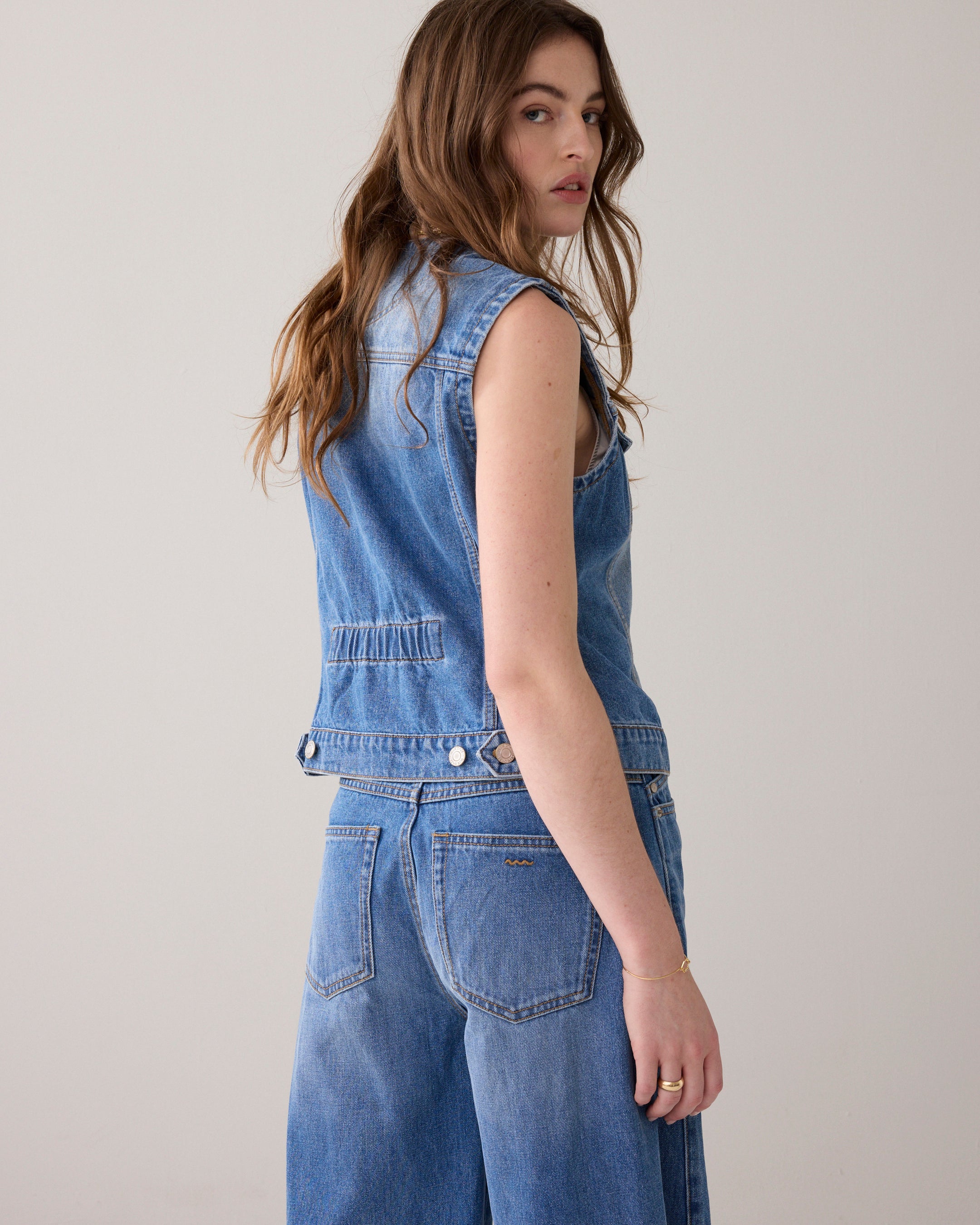 Vintage denim gilet