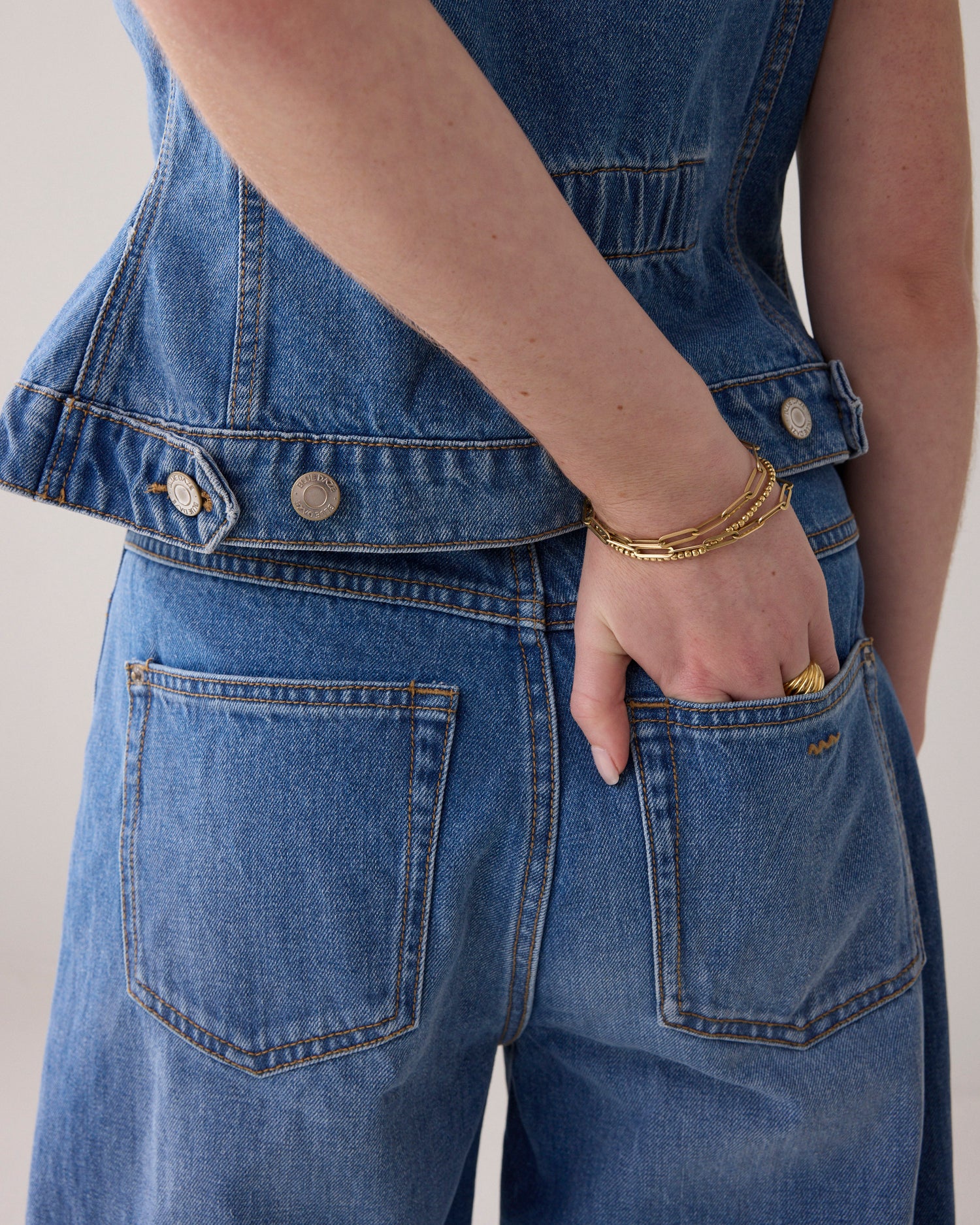 Vintage denim gilet