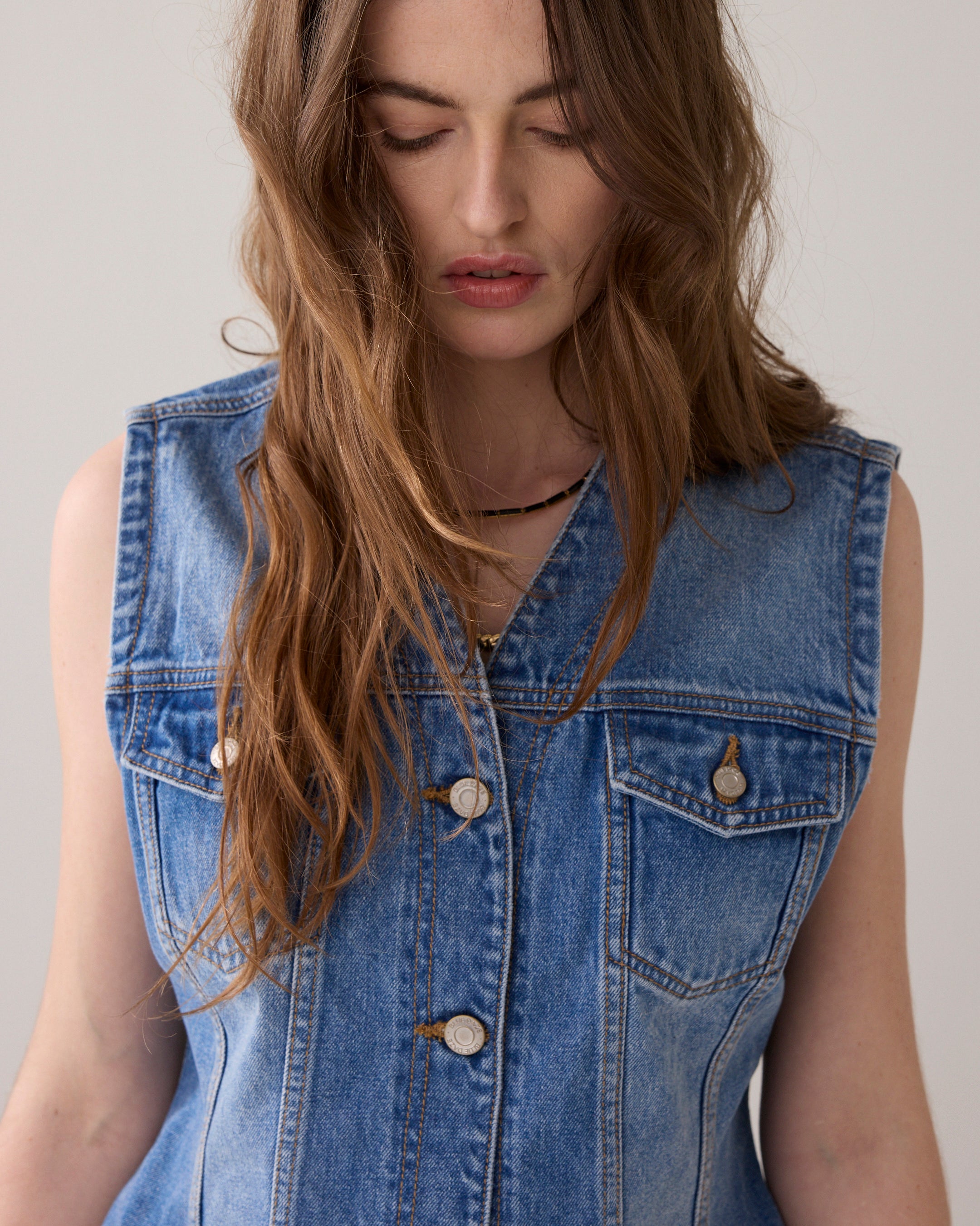 Vintage denim gilet