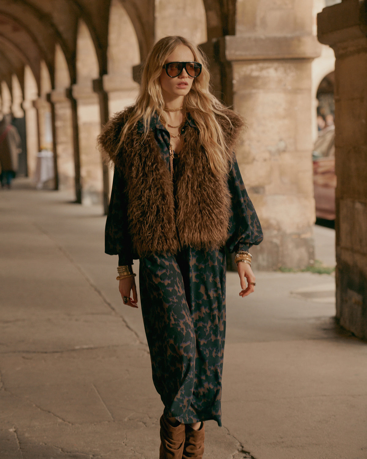 Gilet en fausse fourrure