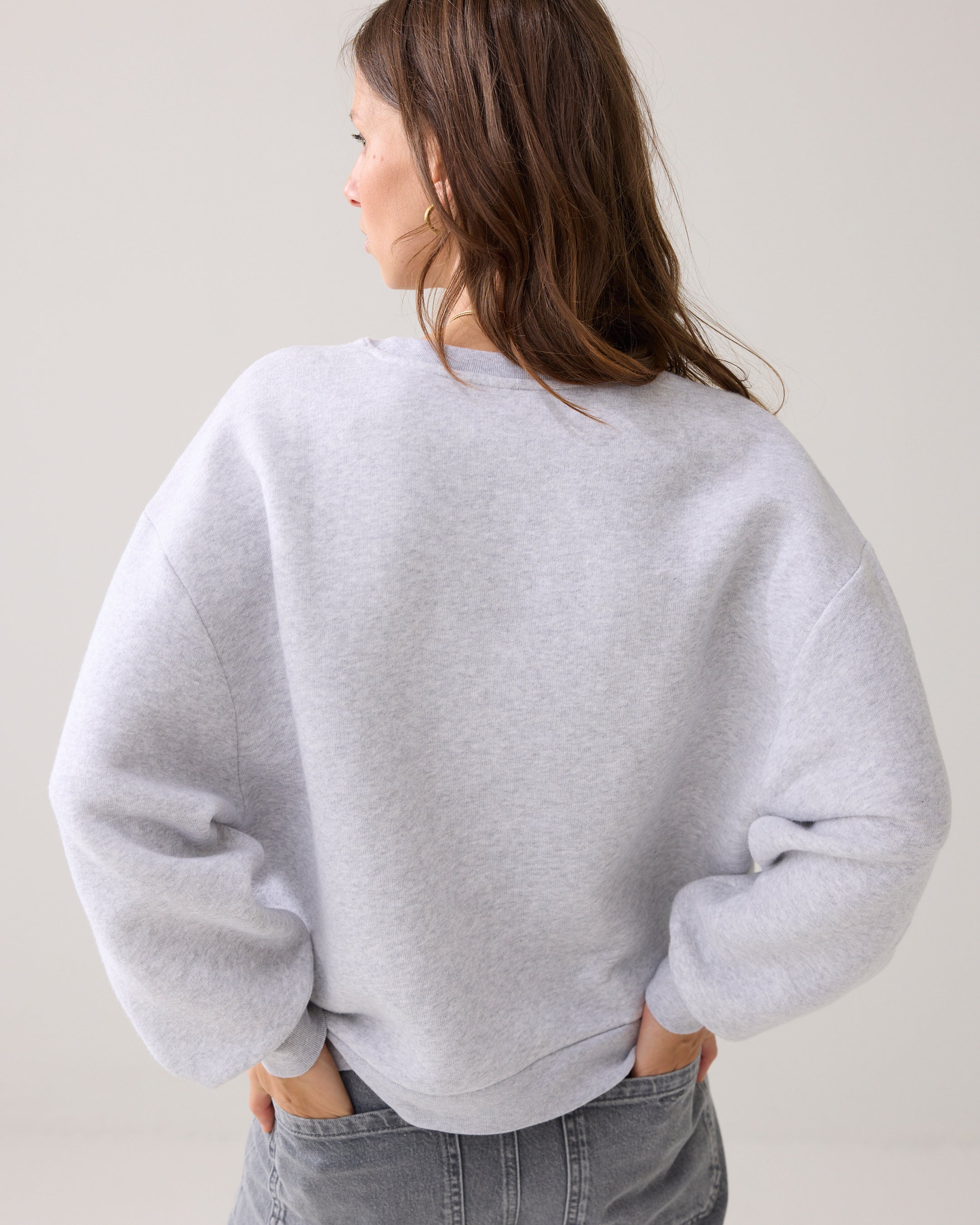 Casual sweater met strass logo