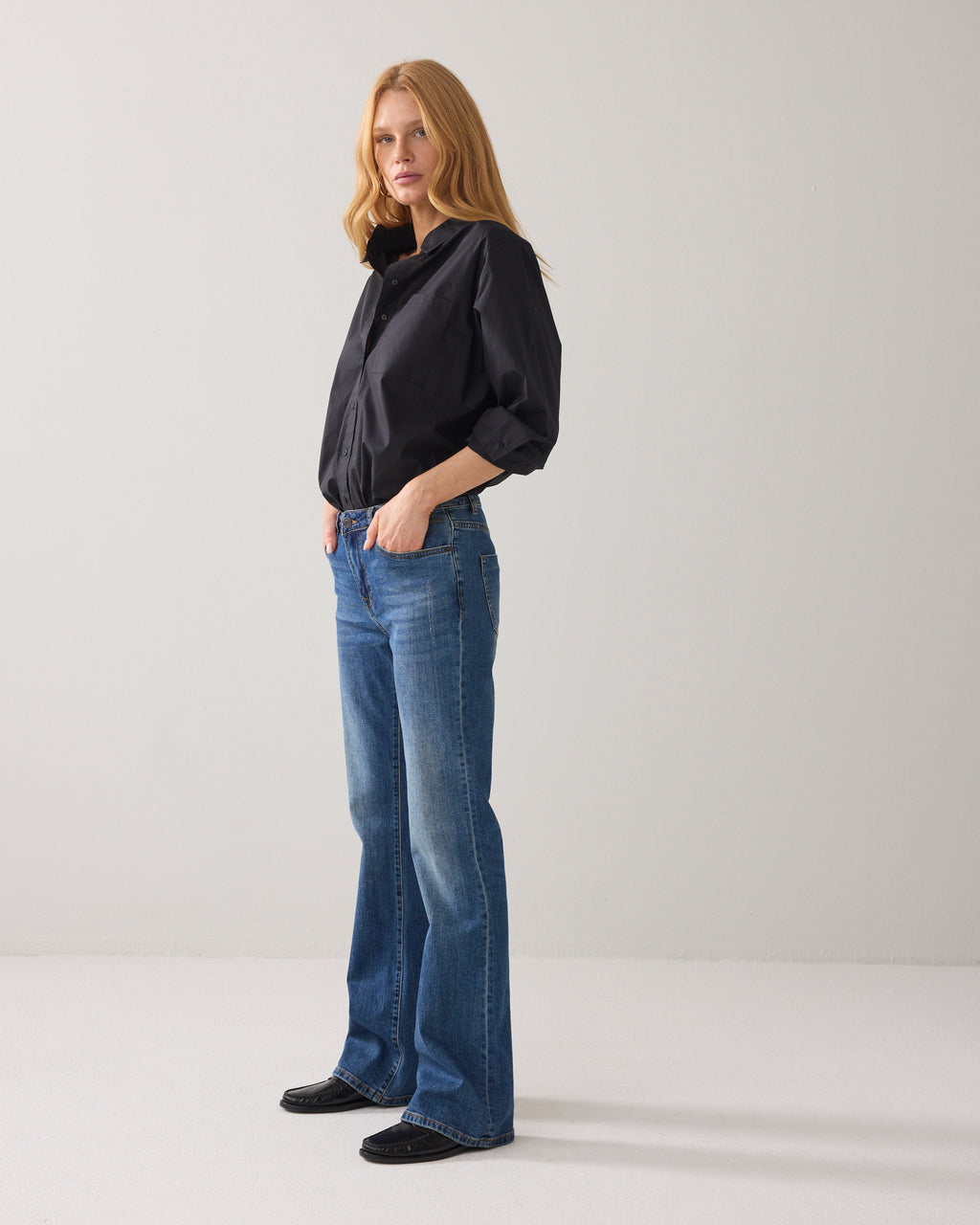 Flared Blue Daze denim