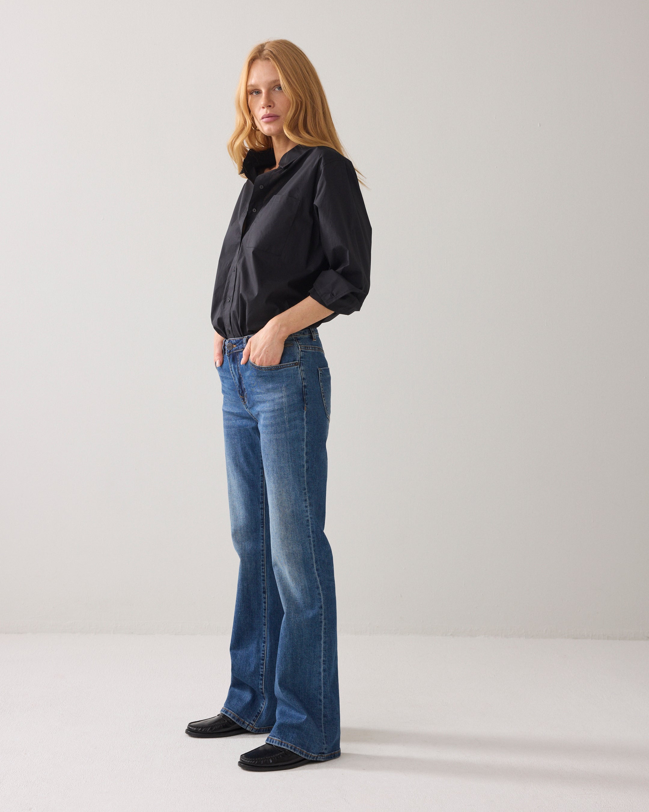 Flared Blue Daze denim