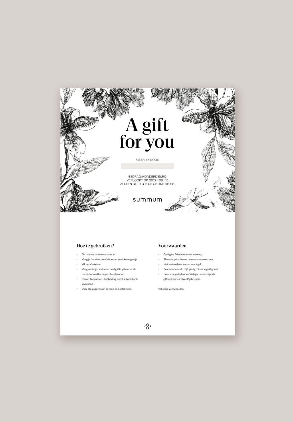 Digitale Giftcard