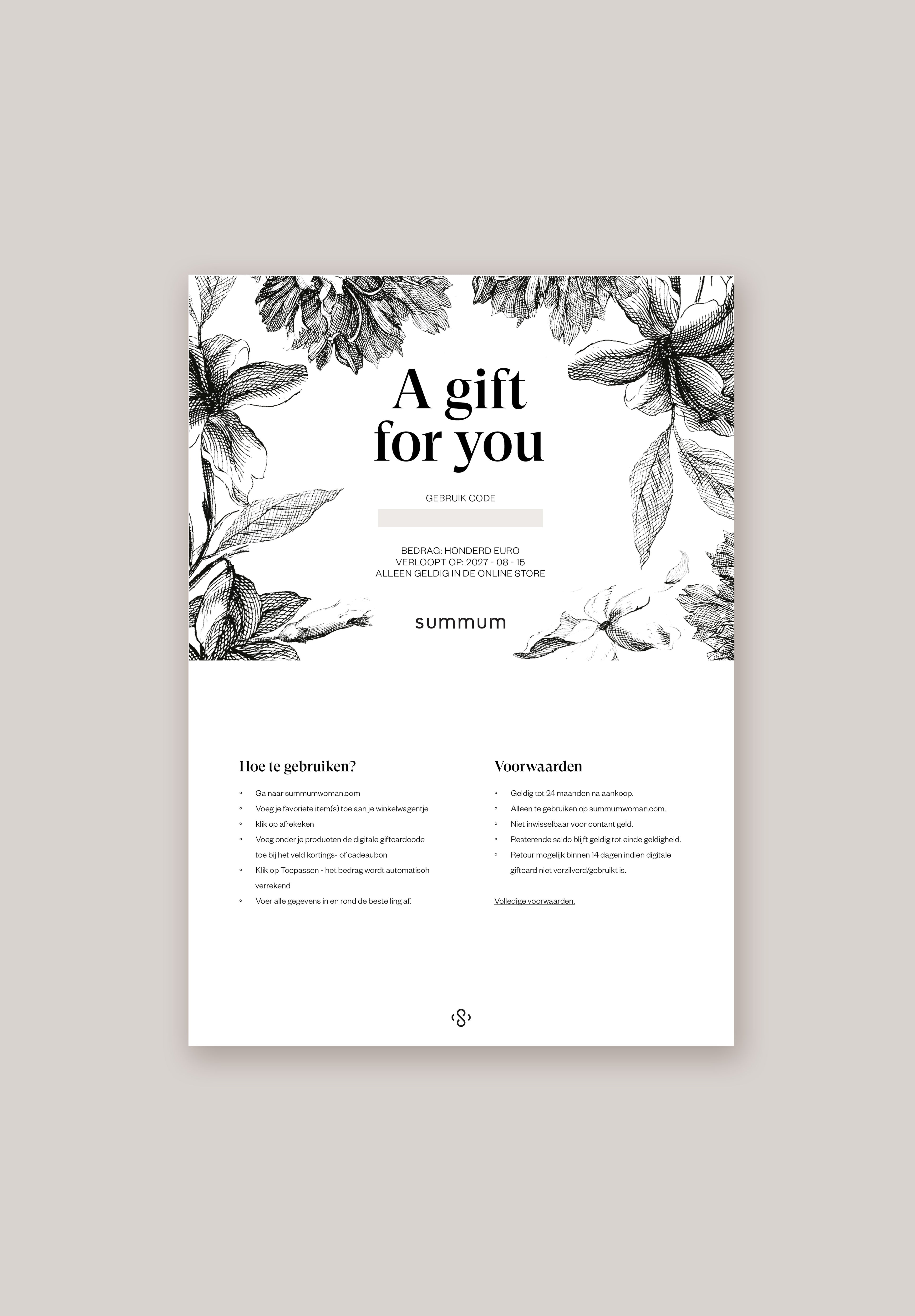 Digitale Giftcard