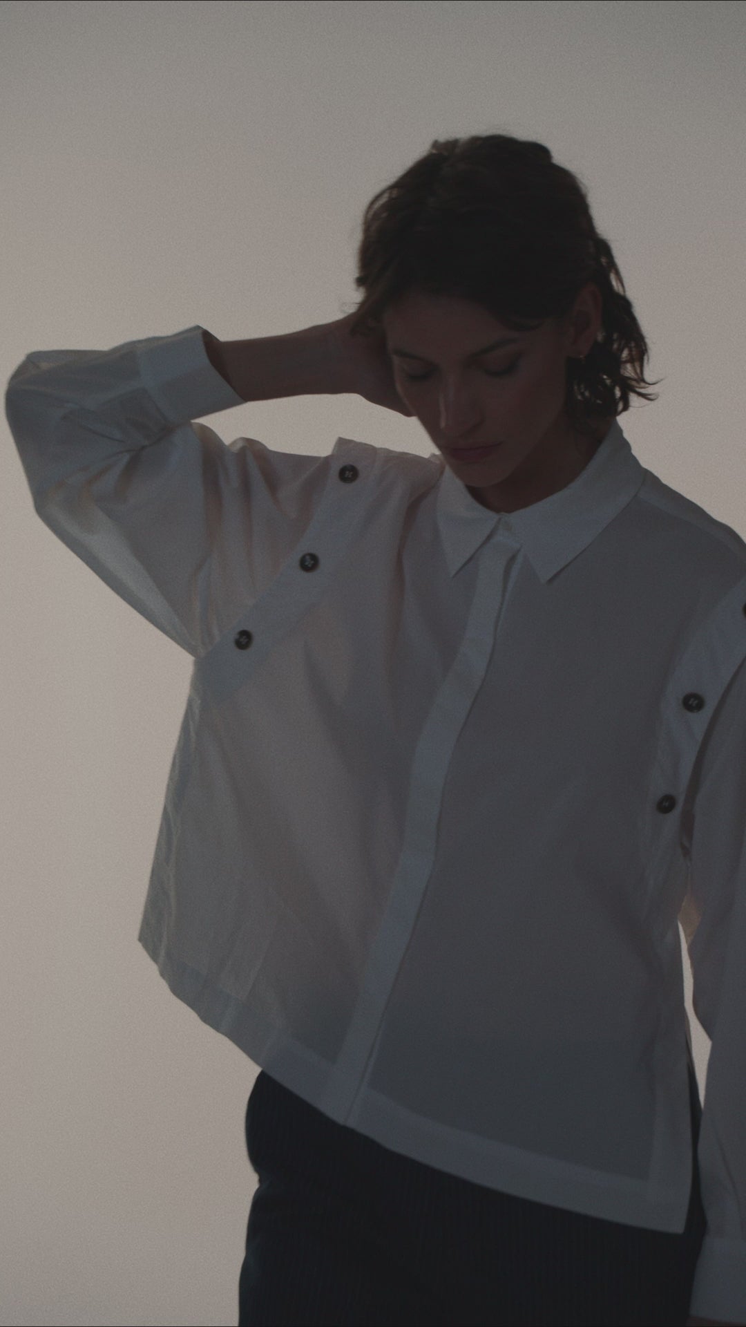 Blouse made from crisp poplin