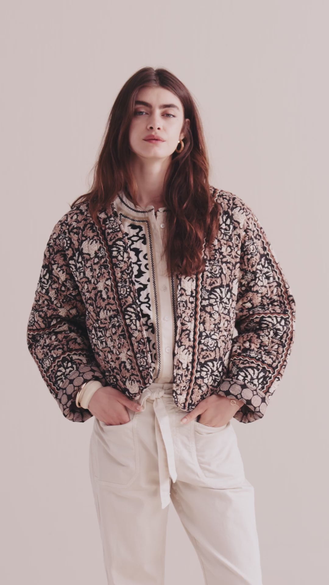 Geborduurde blouse crispy cotton