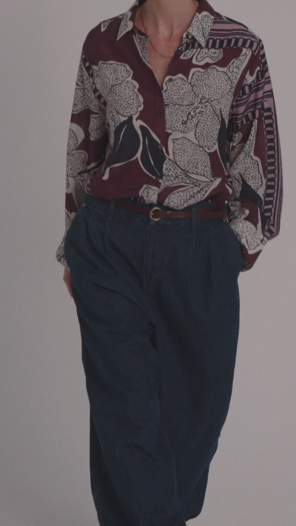 Blouse met sjaalprint